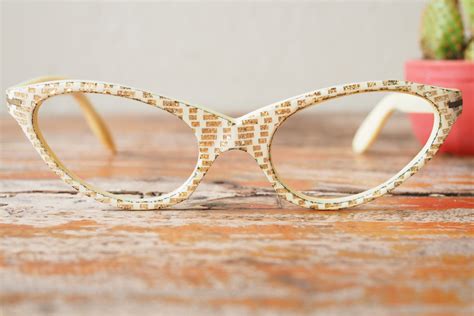 vintage cat eye frame eyeglasses 1960 s made by hisandhervintage