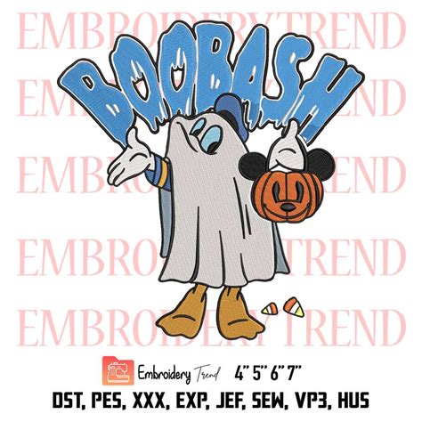Duck Ghost Pumpkin Spooky Embroidery Donald Duck Boo Bash Halloween