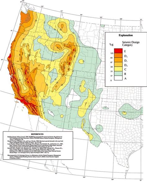 Earthquake Hazard Map Usa U S Fault Lines Graphic Earthquake Hazard Map Earthquake Hazards