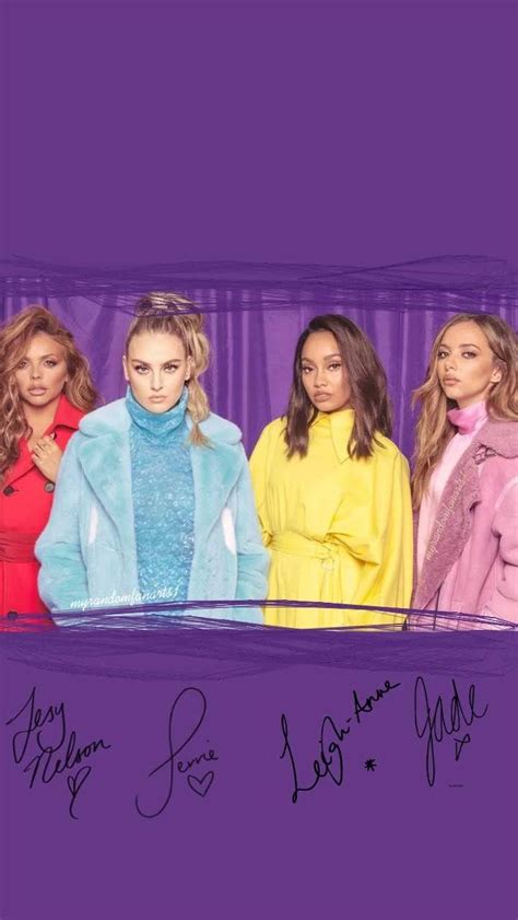 the cast of little mix signed autographed for fans to see in this photo