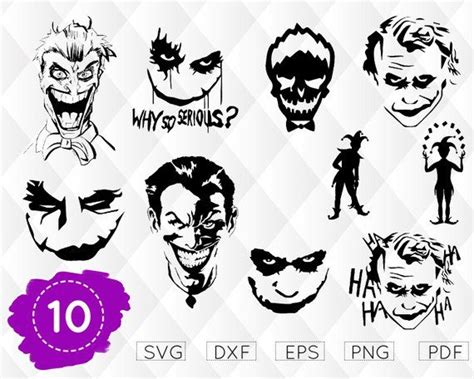 JOKER SVG Why So Serious Svg Joker Clipart Superhero Svg Joker Face
