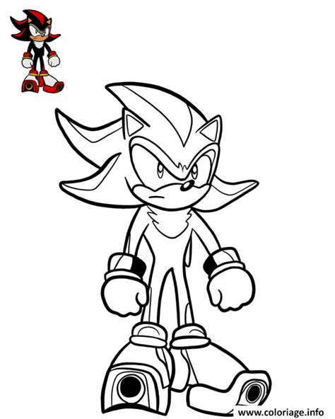 Coloriage Shadow Sonic Adventure 2 Dessin Sonic à Imprimer