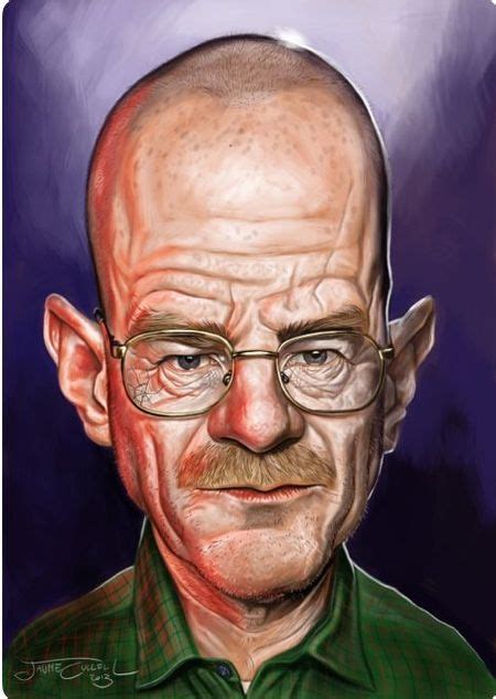 A Caricature Of An Older Man Wearing Glasses And A Green Button Up Shirt