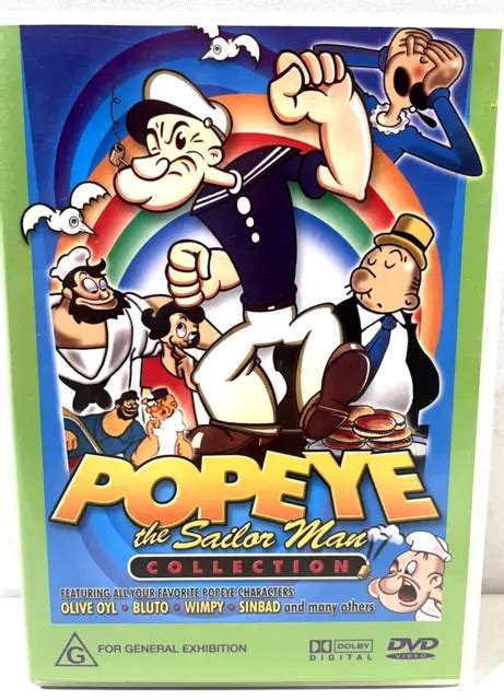 Popeye The Sailor Man Collection Dvd Olive Oyl Bluto Wimpy Sinbad Region 4 Aust 10 05 Picclick