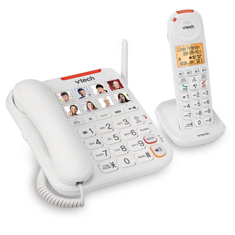 Vtech Careline Sn5147 Amplified Cordedcordless Senior Phone System