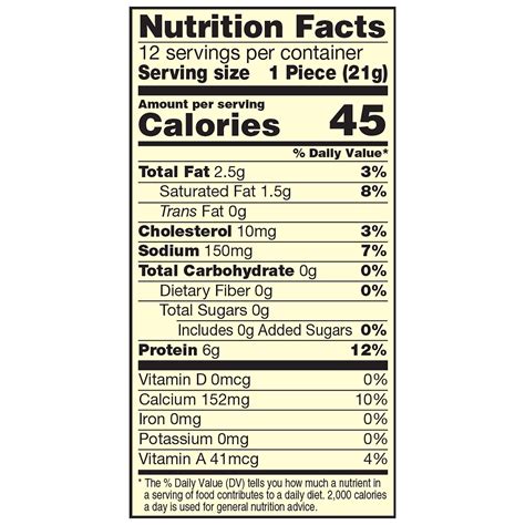 Low Fat Cheese Sticks Nutrition Facts Runners High Nutrition