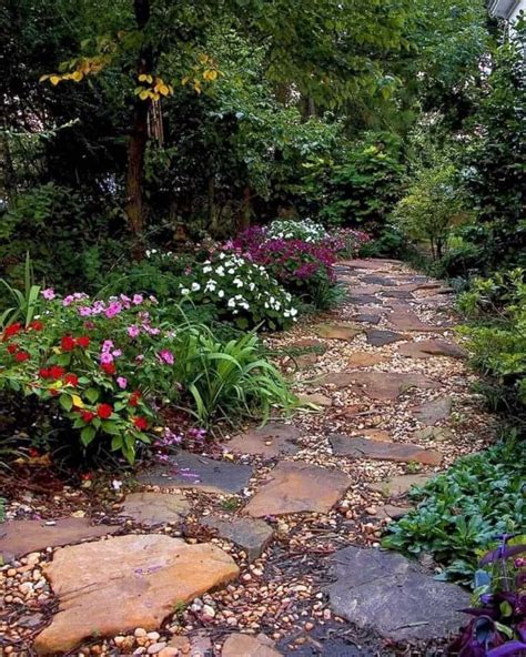 50 Very Creative And Inspiring Garden Stone Pathway Ideas Stone Pathway