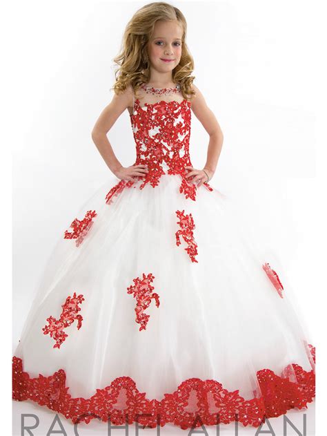 Buy Girls Pageant Dress 2018 New Arival White And Red