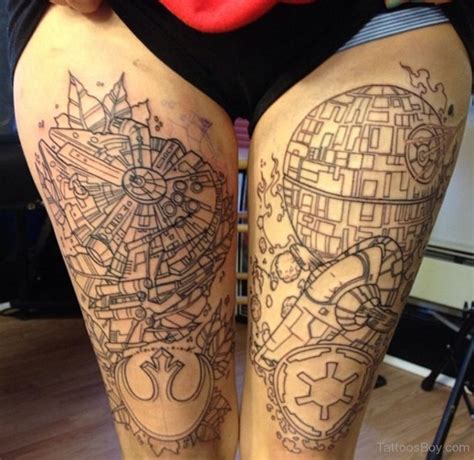 Outline Thigh Tattoo Tattoo Designs Tattoo Pictures