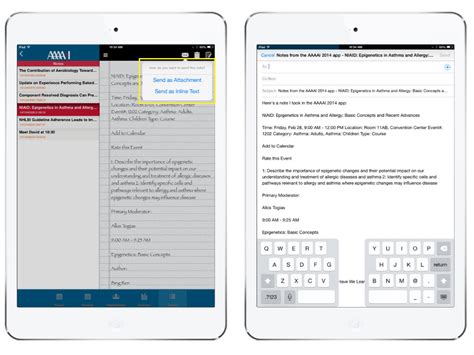 Notepad Feature Iphone Ipad And Android Mobile Event App