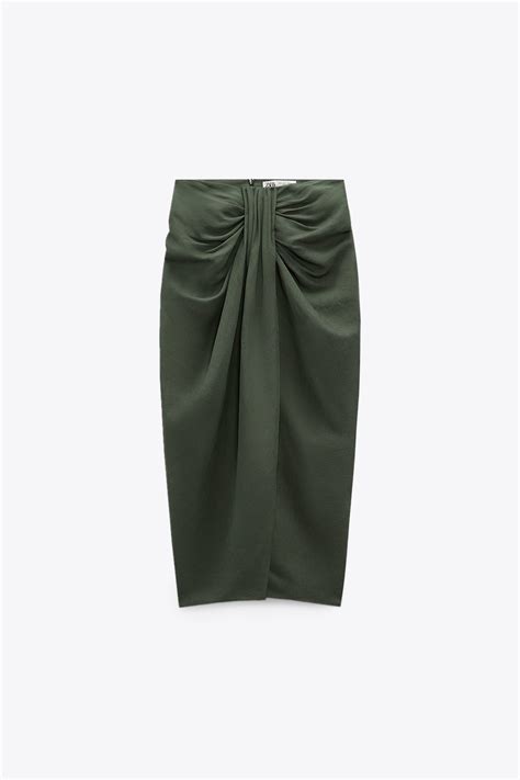 Zara Knotted Wrap Skirt Ubicaciondepersonascdmxgobmx