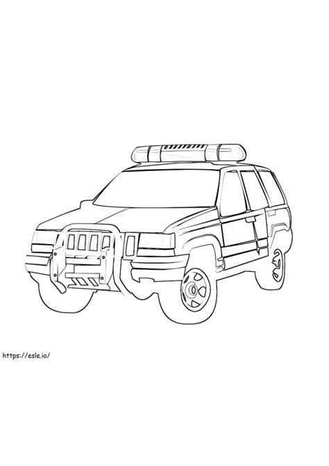 Free Printable Police Car coloring page