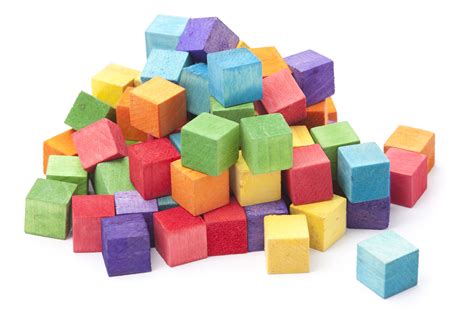 Colorful Wood Blocks - Vintage Colorful Wood Blocks