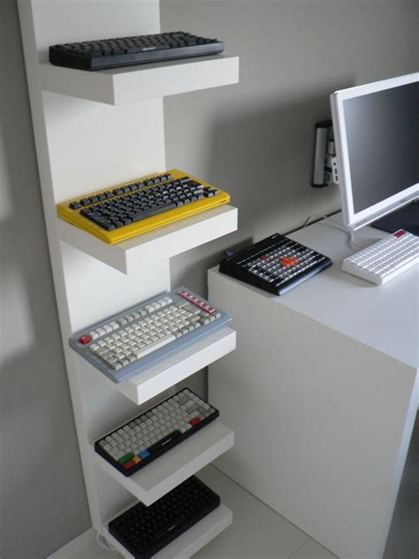 Ceesas Lack Shelf Keyboard Display Computer Desk Setup Pc Desk
