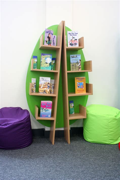 School Library Shelving Wall Mounted Book Tree Funky Furniture Kids