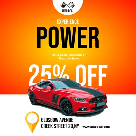 Car Sale Discount Flyer Template Postermywall
