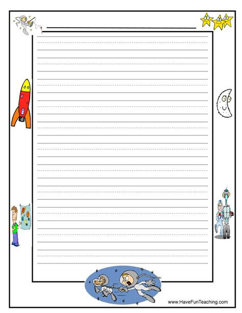 Space Writing Paper Have Fun Teaching