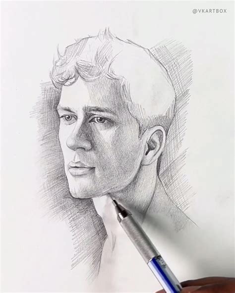 A Quick Male Portrait Using Loomis Method 🥰 A Quick Male Portrait