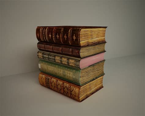 3d Model Of Old Book