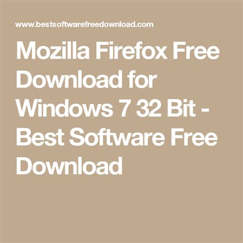 Mozilla Firefox Free Download For Windows 7 32 Bit Free Download 32