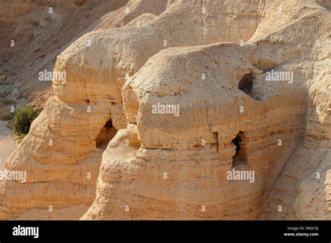 Qumran Caves At The Archaeological Site In The Judean Desert Of The