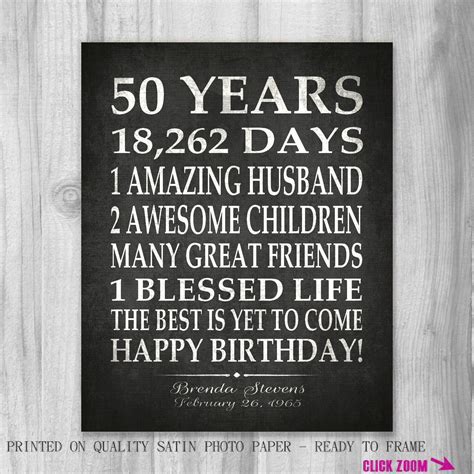 We did not find results for: 50th BIRTHDAY Party Gift Personalized 50 Birthday Print ...