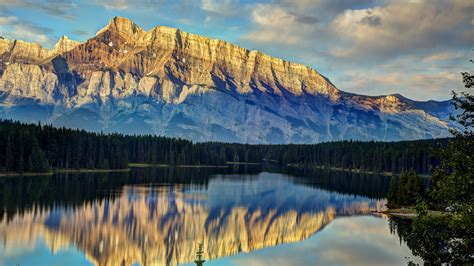 Download 1920x1080 Hd Wallpaper Mountain Rock Lake Mirror Reflection Paradise Desktop
