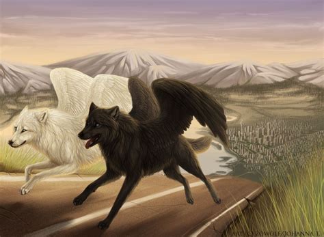 Winged Wolf Magical Wolf Wolf Spirit Animal Fantasy Wolf