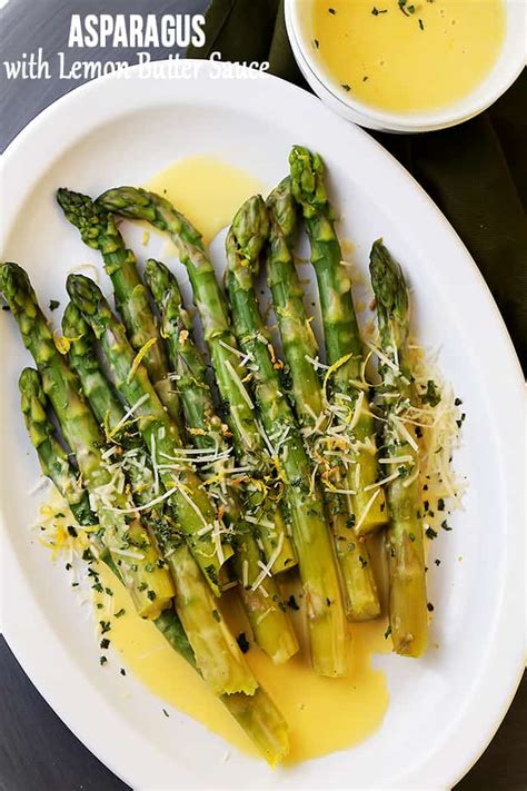Asparagus With Lemon Butter Sauce Recipe Diethood