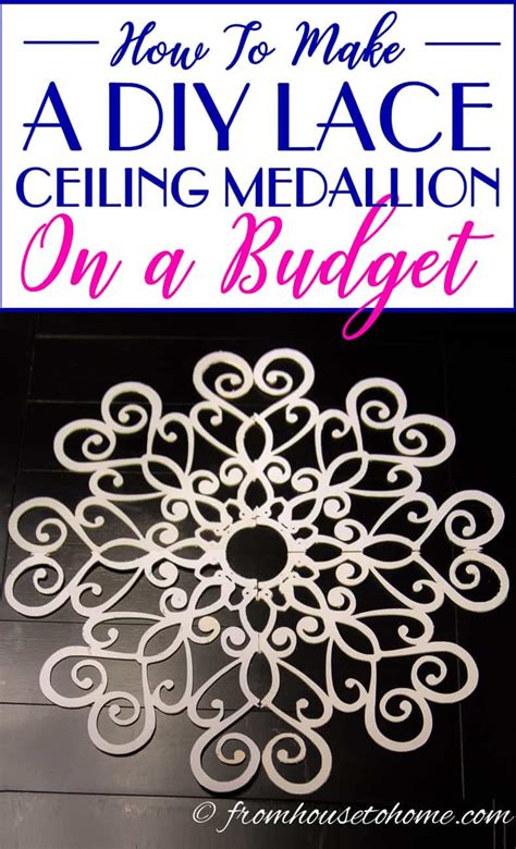 Made from paper doilies and button How To Make A Beautiful DIY Ceiling Medallion On A Budget