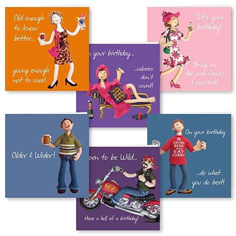 Buy Holy Mackerel Uk Ltd 6 One Lump Or Two Male And Female Birthday Cards Online At Desertcart