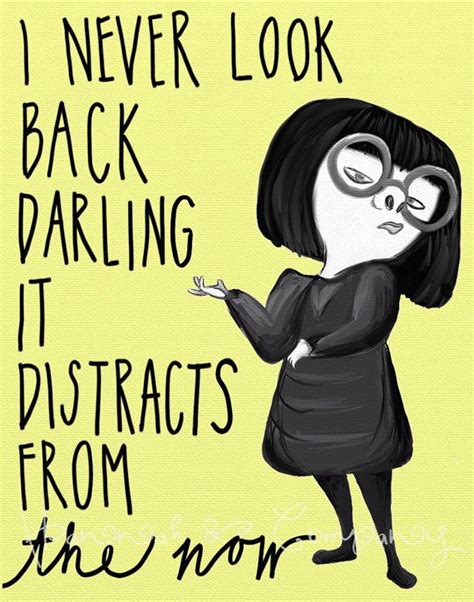 Disney The Incredibles Poster Digital Art Print Edna Mode Quote I Never Look Back Darling