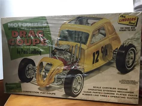 Rare Vintage Drag Coupe Motorized Model Kit By Lindberg Scale New Sealed Picclick