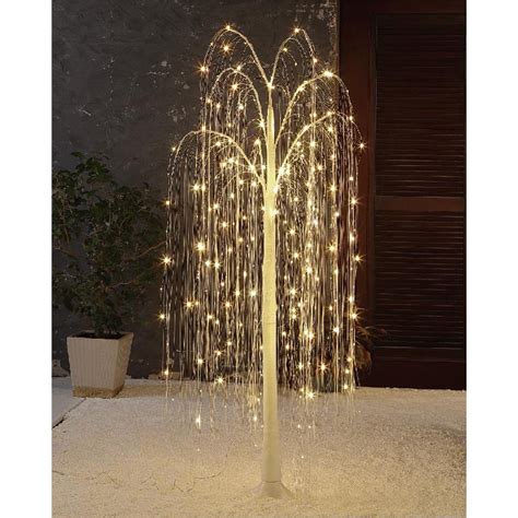 Holiday Time Twinkling Led Willow Tree Indooroutdoor Christmas