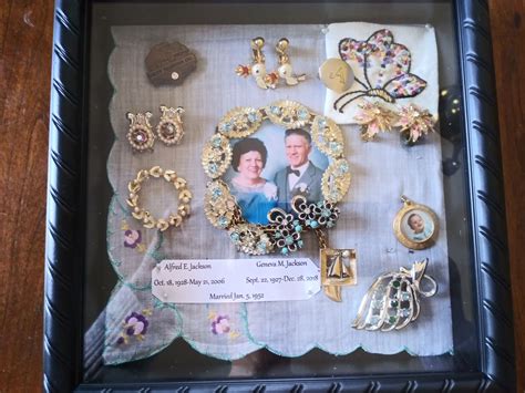 6 Shadow Box Made From My Parents Jewelry Shadow Box Shadow Frame
