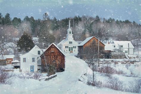 Winter Country Snowfall Waits River Vermont Photograph By Joann