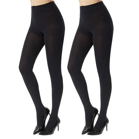 manzi women s 2 pairs super opaque tights for women 120 denier control top pantyhose