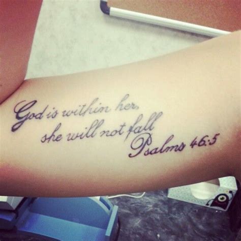Im In Love With My Tattoo ♡♥♡ God Is Within Her She Will Not Fall