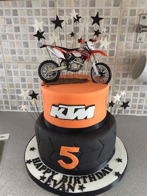 She was throwing her husband a surprise 40th birthday party and the theme was a disco 70's. KTM themed birthday cake | Motorcycle birthday cakes, 40th ...