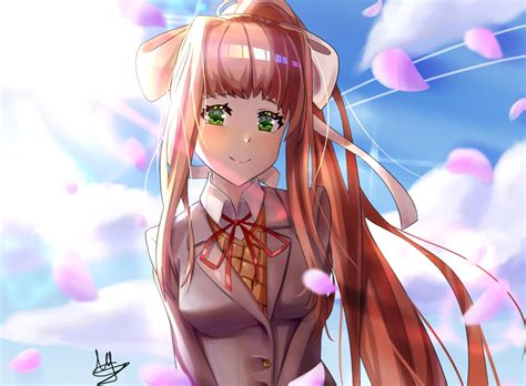 Monika (Fanart) by GmarX-UwU on DeviantArt