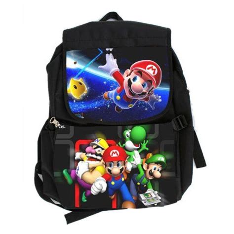 Nintendo Super Mario Bros Wii Large School Backpack Bag Anime Bookbag