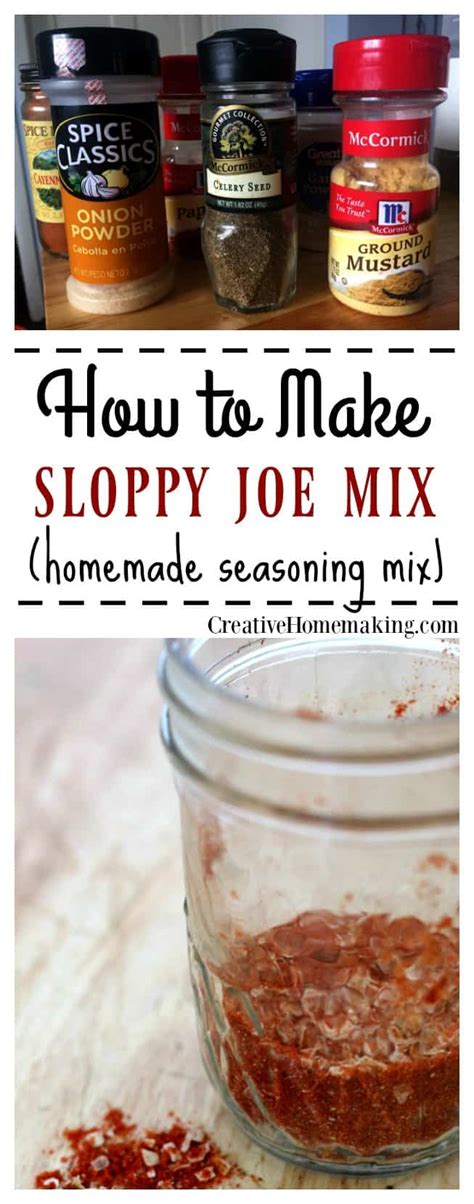 Sloppy Joe Seasoning Mix Creative Homemaking