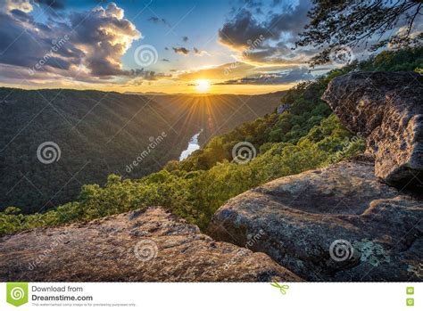 Scenic Sunset West Virginia New River Gorge Stock Image Image Of Environment Epic 76417527