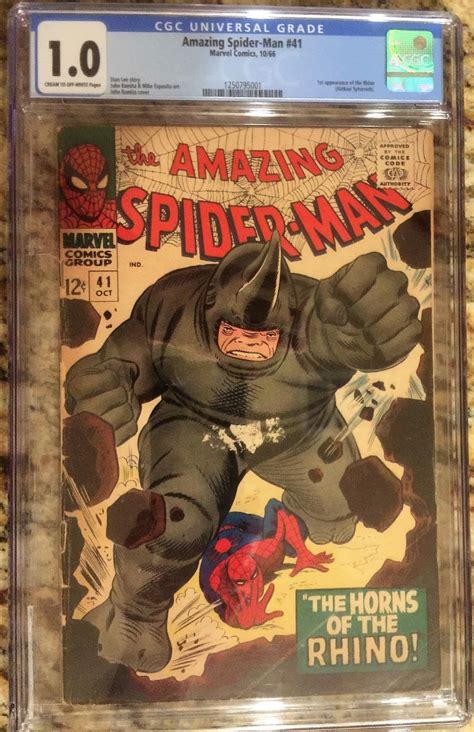 Amazing Spider Man 41 Cgc 10 1st Rhino Appearance Stan Lee Oct 1966