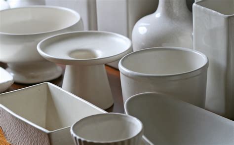 Modish Vintage Sneak Peek White Pottery Vases