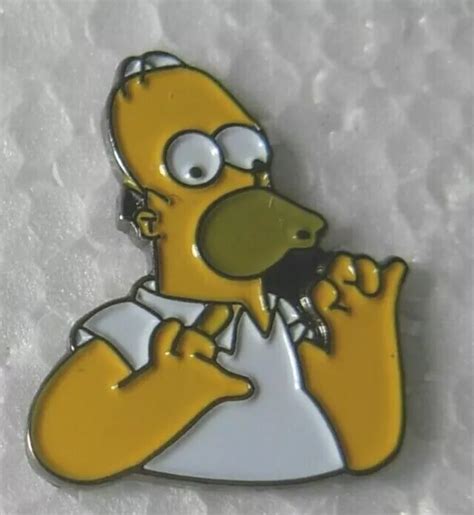 Homer Simpson Pin Badge The Simpsons Cartoon Dad Metal Enamel £175