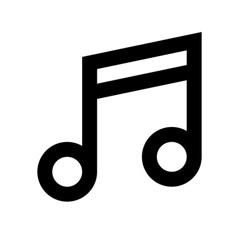 A Black And White Musical Note Symbol