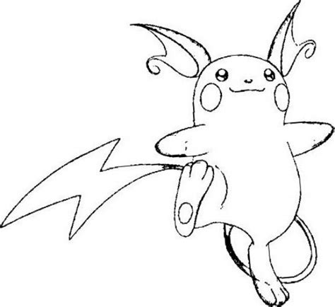 Dibujo Pokémon para colorear de Raichu2022