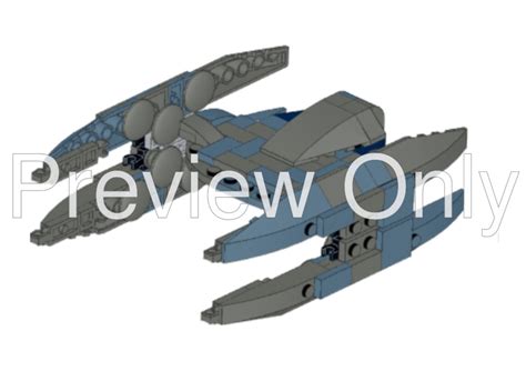 Lego Moc Vulture Droid Starfighter Cis Blue Rots Version A By