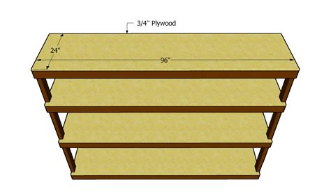 2x4 Shelf Plans Long Wall Shelf
